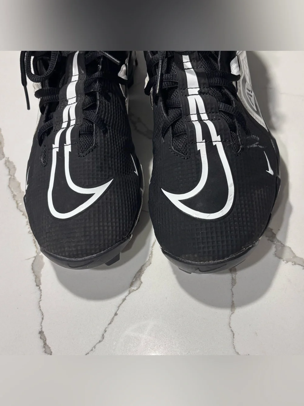 Nike Alpha Fastflex Football Cleats Men’s 10 CV0582-001 Black White Molded Studs
